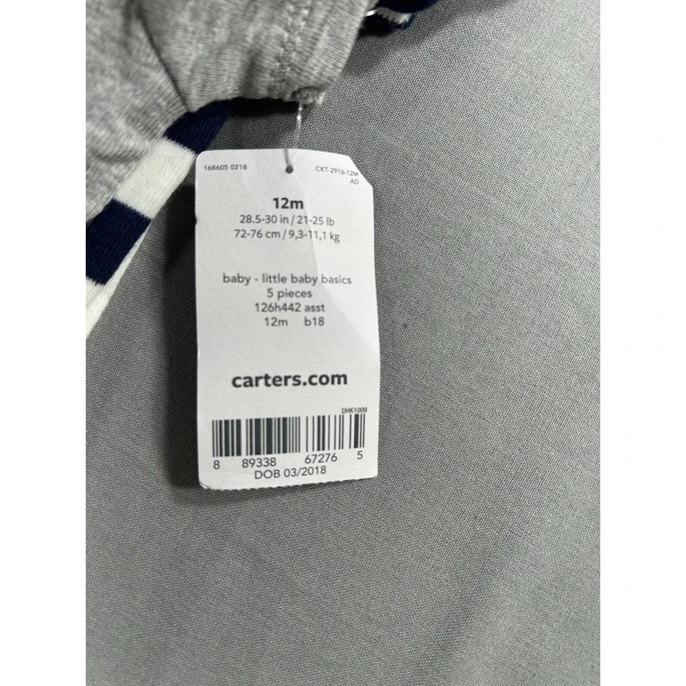 New Carter's Baby One Piece 12‎ Month Lot of 5